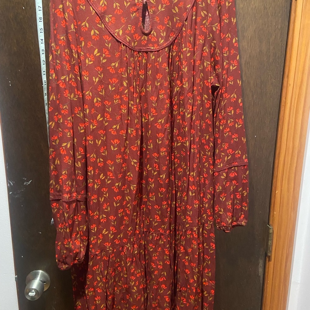 Sonoma Red Floral Dress